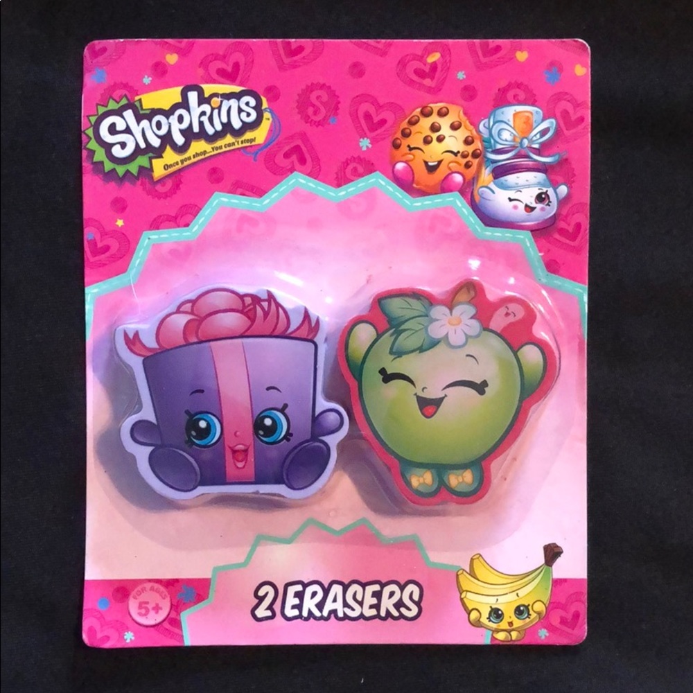 New Shopkins Pencil Top Erasers